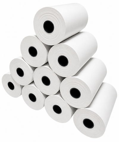 Bobina Térmica 80mm x 40m — Caixa com 30 Rolos Cupom Fiscal PDV Branco