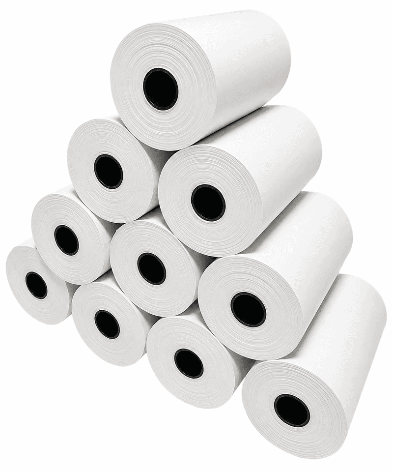 Bobina Térmica 80mm x 40m - Cx 30 Rolos Cupom Fiscal PDV Branco