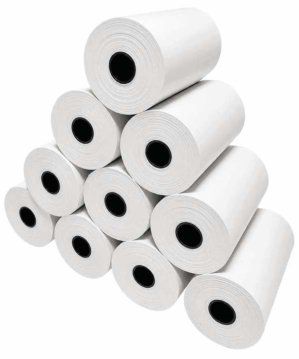 Bobina Térmica 80mm x 40m - Cx 30 Rolos Cupom Fiscal PDV Branco